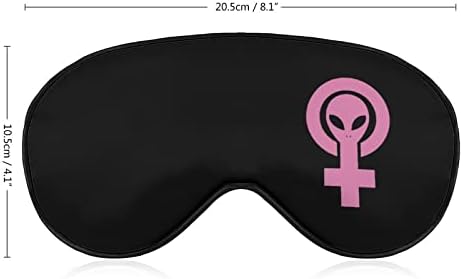 Símbolo feminista alienígena dormindo cegos máscara de olho fofo capa engraçada com cinta ajustável