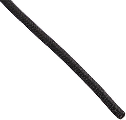 Kintenma KW12127 Cordão de borracha ao ar livre, diâmetro aprox. 0,1 polegadas x 9,8 pés, preto