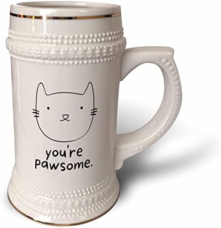 3drose Rosette - Cat Hooman - você é Pawsome - Cat - 22oz de caneca