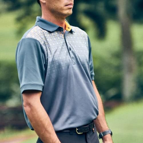 Pin High Men's Performance Dry Fit Golf Camisa, pólo de manga curta rápida, wicking de umidade