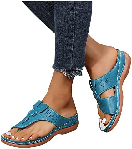 Flippers para chinelos femininos com arco suporta suporte de couro falso de verão sandálias de praia