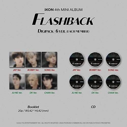 Ikon - 4º mini álbum Flashback Digipack ver. Conjunto de fotocards extras de CD+