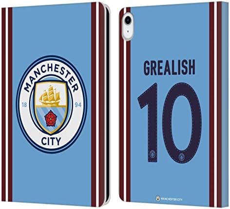 Projetos de capa principal licenciados oficialmente Manchester City Man City FC Erling Haaland 2022/23 Jogadores Kit Home Couather Book Carteira Capa compatível com Apple iPad 10.9