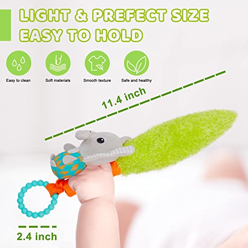 Catchão para bebês de 0 a 6 meses-Brinquedos infantis chocalhando com mordotes, brinquedos sensoriais recém-nascidos,