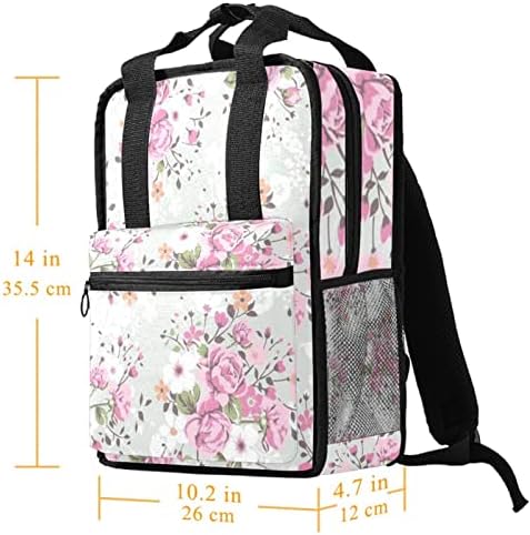Tbouobt Travel Mackpack Laptop Laptop Casual Mochila Para Mulheres Homens, Pastorable Pink Flor Rose