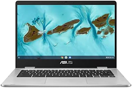 ASUS Chromebook C424, tela NanoEdge de 14,0 180 de 180 graus, processador Celeron de núcleo duplo Intel, 4 GB LPDDR4
