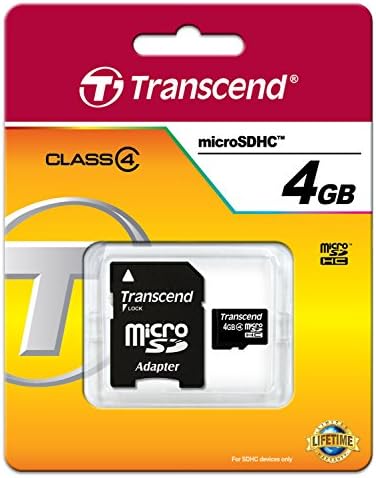 Transcend 4 GB Classe 4 MicrosDHC Flash Memory Card TS4GUSDHC4