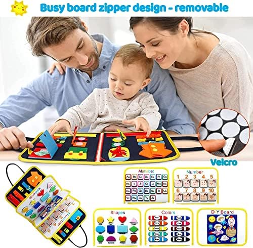 Mornor Busy Board Montessori Toys para crianças Toys sensoriais Presentes para 1 2 3 3 anos de idade Girls