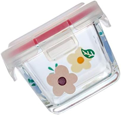 Hemoton 120ml Glass Baby Food Storage Rechiers com tampas de travamento hermético pequenos recipientes