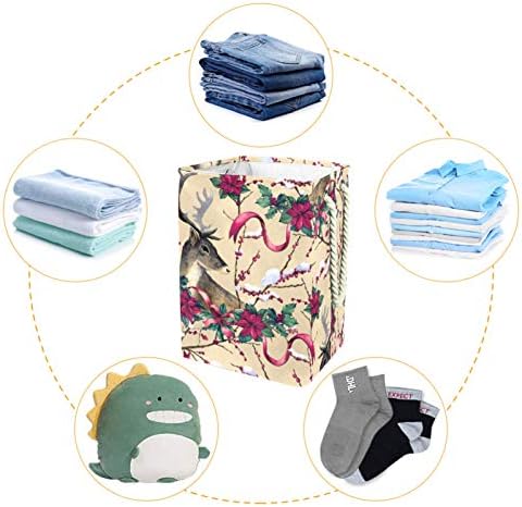 Mapolo Laundry Turme rena vintage com cesto de armazenamento de lavanderia dobrável floral com alças