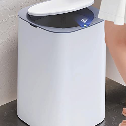 Lixo de lixo de zukeeljt lata de lixo com tampa de indução da sala de estar banheiro banheiro de grande capacidade tubo de papel de grande capacidade