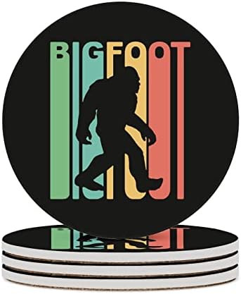 Retro Bigfoot Silhueta Redonda Round Coasters