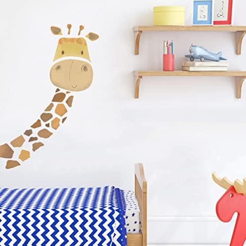 Lioobo 1 conjunto de girafa adesivo de parede diy girafa decalque decalque auto adesivo decoração