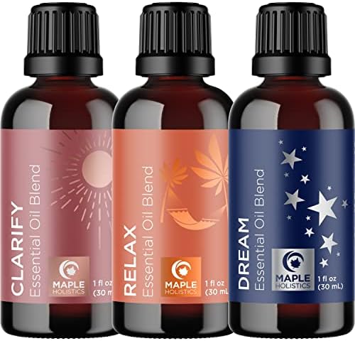 Relaxing Blends Oil Blends para difusor - Relaxe o sonho e esclareça os óleos essenciais para aromaterapia com