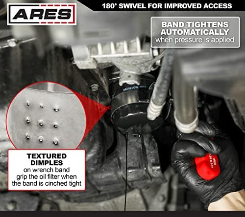 ARES 56065-4 Filtro de filtro de óleo giratório de peças com bolsa de armazenamento-Tampa de chaves 2/4 polegadas