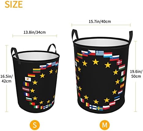 Lavanderia da bandeira da UE cesto cesto circular cesto para para o quarto cesto de banheiro