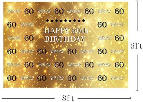 Mehofoto Glitter Gold Photo Studio Booth Bornner Black Stars Etapa e repita o 60º Banner Feliz