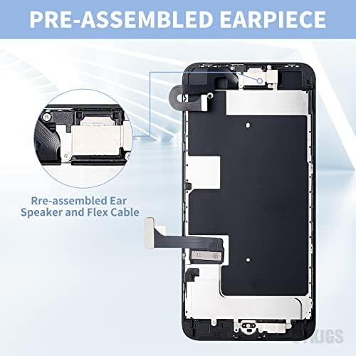 Para o iPhone 8 Plus Screen Substacting com o botão Home 5.5 ”Black Repair Kit, 3D Touch 8Plus Digitalizador