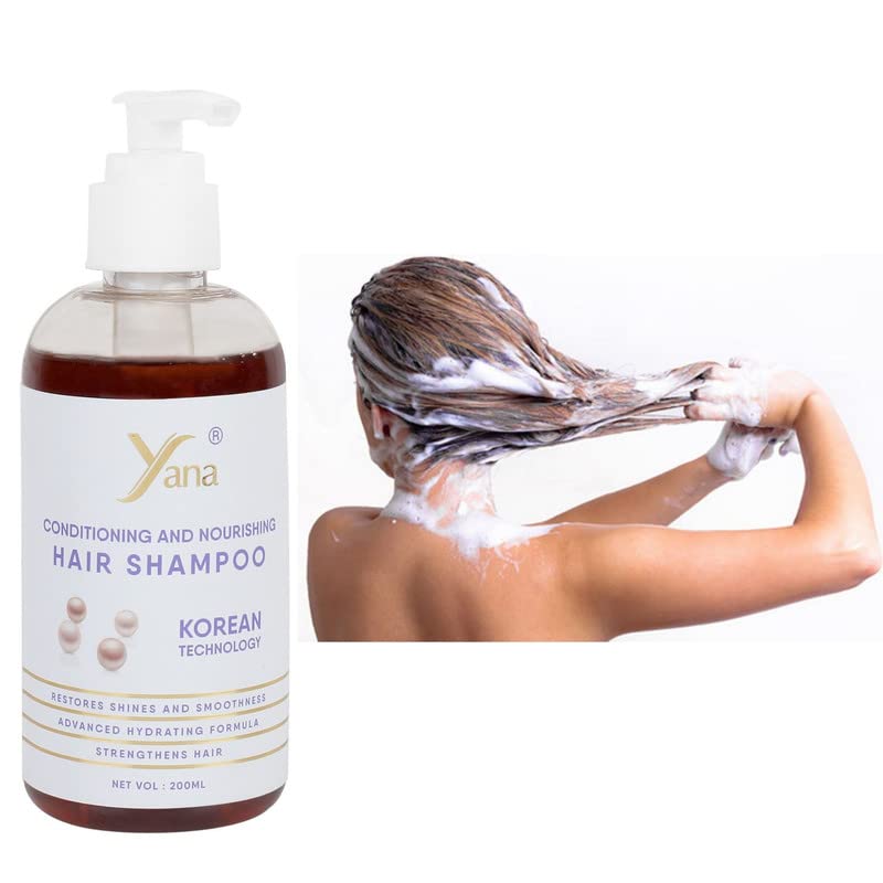 Shampoo de cabelo yana com shampoo de queda de cabelo coreano para mulheres