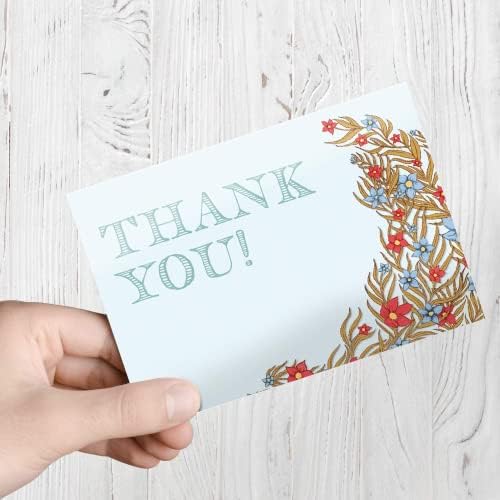 Mdmprint Cards de agradecimento, inclui cartões em branco e envelopes com adesivos, 4 x 6, design boho