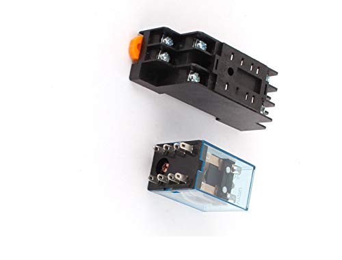 Aexit DC 12V Switches bobina de 8 pinos DPDT lâmpada piloto de lâmpada eletromagnética Relé.