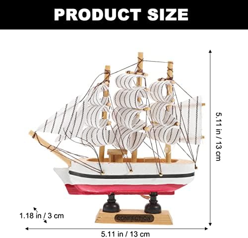 Modelo de navio modelo HOMOYOYO Modelos de navios de madeira Modelo de veleiro de estilo mediterrâneo