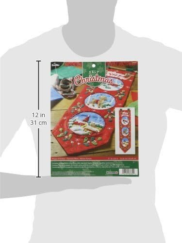 Bucilla Felt Applique Home Decor Kit, 8,5 por 32 polegadas, Banner de Feriados Boasis