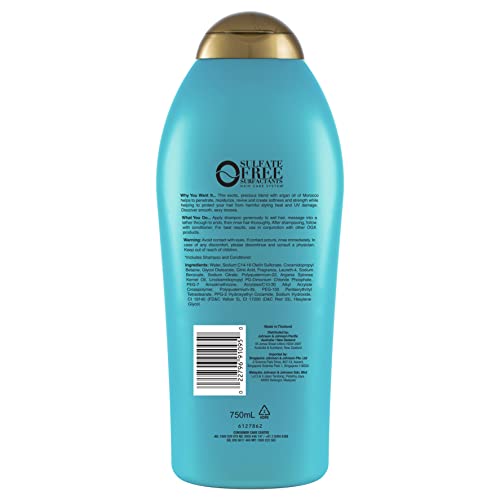 OGX Renovação + óleo de argan do xampu de cabelo hidratante de Marrocos, óleo de argan prensado a frio para ajudar