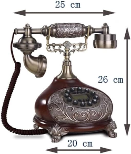 Houkai Vintage Fixed Telefone Dial Dial Antique telefone fixo para escritório Home Hotel feito de resina