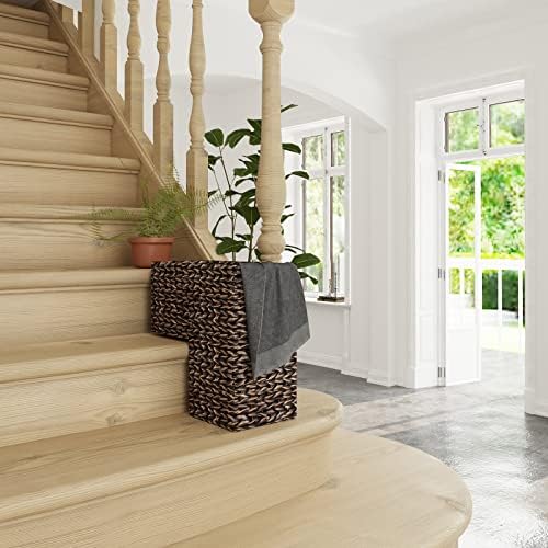 Cesta de escadas do tecido | Multi Story House Wicker Storage Cestas para escadas - Organizador de sapatos, cesta