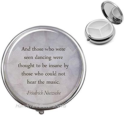 Caixa de comprimidos de citação inspiradora, aqueles que foram vistos dançando, inspirador, estojo