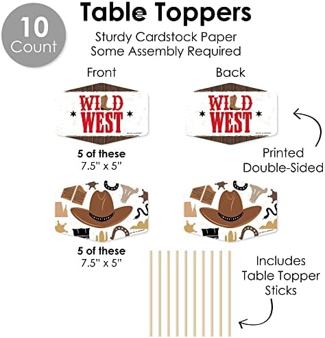 Big Dot of Happiness Western Hoedown - Wild West Cowboy Party Supplies Decoration Kit - Decor Galore Party Pack - 51 peças