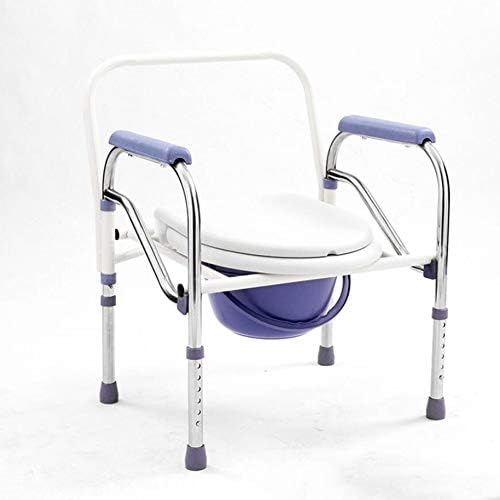 Yal WC Cadeira de variação, almofada acolchoada de assento dobrável com tábua de capa de altura ajustável cadeira de chuveiro idosa pessoa com deficiência de mulher grávida