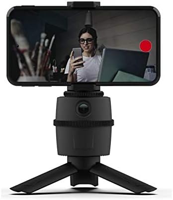 Stand e Mount for Blackberry Leap - Pivottrack Selfie Stand, rastreamento facial Montagem do suporte para amora - Jet Black