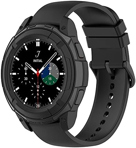 AwaDuo para Samsung Galaxy Watch 4 Case de proteção clássica de 46 mm, shell de cobertura de proteção