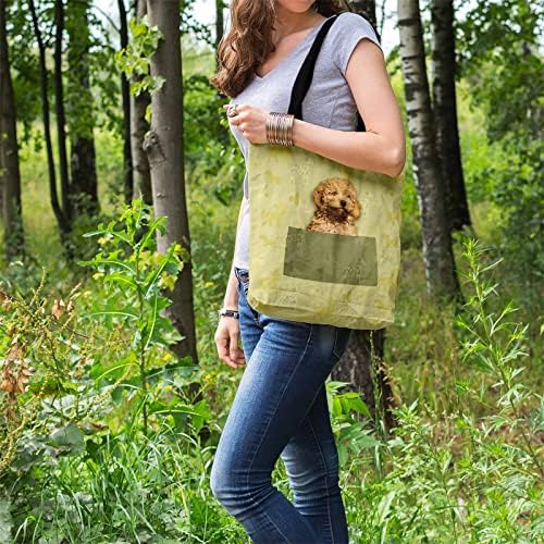 Presentes de cockapoo para proprietários de amantes de cães - sacolas de ombro reutilizáveis ​​para