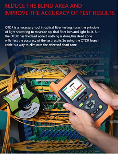 Ferramenta de teste OTDR de fibra óptica SC/APC SM （9/125 OTDR OTDR Lançamento Caixa de cabo 500m Cord OTDR com