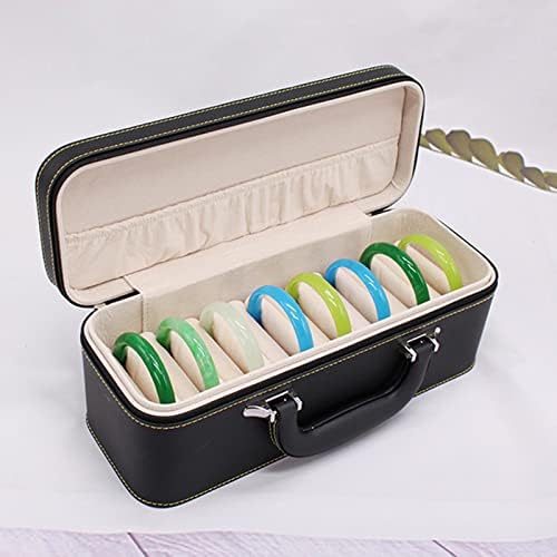 Yiju 15 slots Bangle Box, Jade Bracelets Display Caso de caixa de armazenamento Organizador de jóias PU Caixa de pulseira de couro para lojas de varejo engajamento