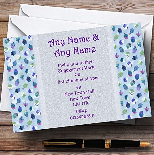 O card zoo azul roxo cupcake party convites personalizados convites
