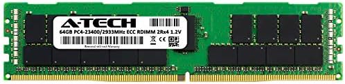 A -Tech 64GB Memory RAM para Dell PowerEdge R840 - DDR4 2933MHz PC4-23400 ECC Registrado RDimm 2RX4 1.2V - Módulo de atualização do servidor único