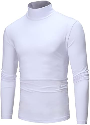 iiniim térmica para homens em clima frio manga comprida tartaruga mock pescoço de camisa de camisa de camiseta camisa