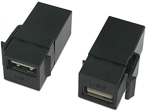 USB 2.0 A Keystone Jack Inserts, ZDYCGTime USB 2.0 A DAPATERS feminino para fêmea conector para painel de