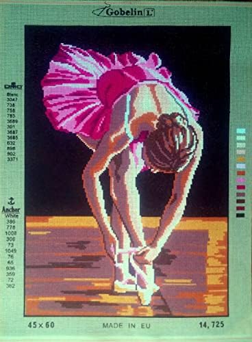 Needlpoint Painted Canvas Tapestry Gobelin - Ballerina. 18 x24 de Gobelin L 14.725