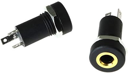 Bllndx 3 3,5 mm Montagem do painel estéreo 2PCs 3,5 mm 1/8 polegada mini -estéreo fêmea Montagem de solda de solda conector de soquete