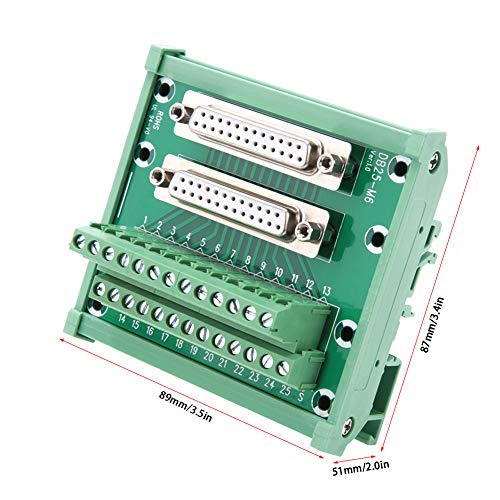 Bloco de terminal, pequeno corpo DB25 Substituição do trilho DIN para componente eletrônico para conexão