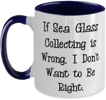 Inspire o vidro do mar coletando dois tons caneca de 11 onças, se a coleta de vidro do mar estiver errado,