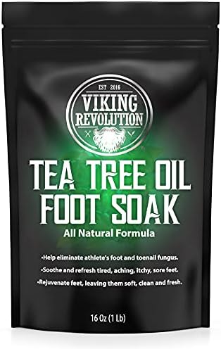 Berço de óleo da árvore da árvore do chá com sal de sal - pé de atletas, banheira de desintoxicação de pé para o odor do pé e dor suave
