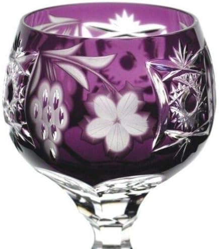 Ajka Marsala uva ametista cortado púrpura para cálice de vinho transparente