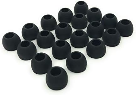 10 pares de broto de orelha de substituição de silicone médio - preto
