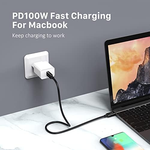 Cabletime PD Cable 40gpbs/100w/5a, cabo USB C Compatível com o novo MacBook Pro, ThinkPad Yoga,